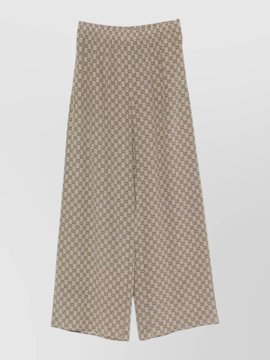 Gucci silk gg print drawstring trousers