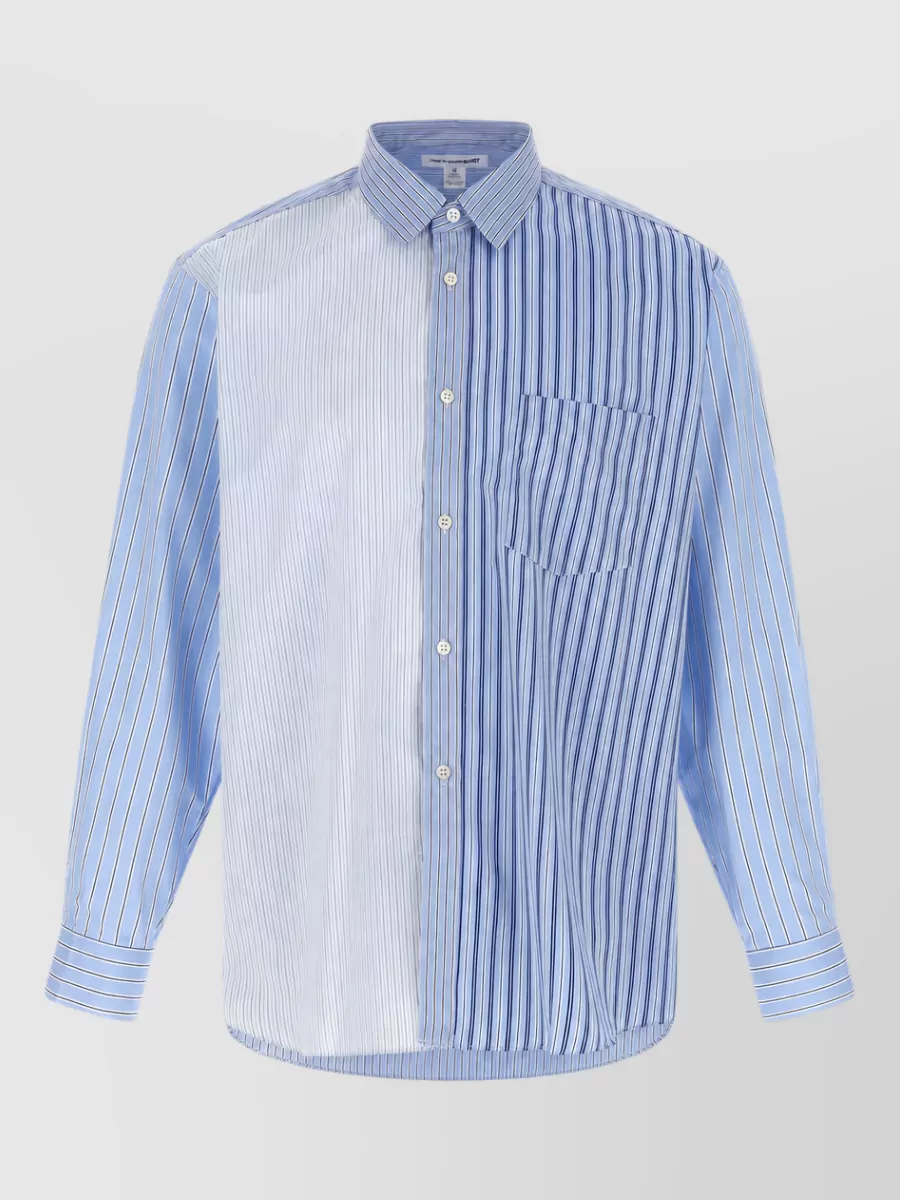 Comme des Garçons striped patchwork shirt