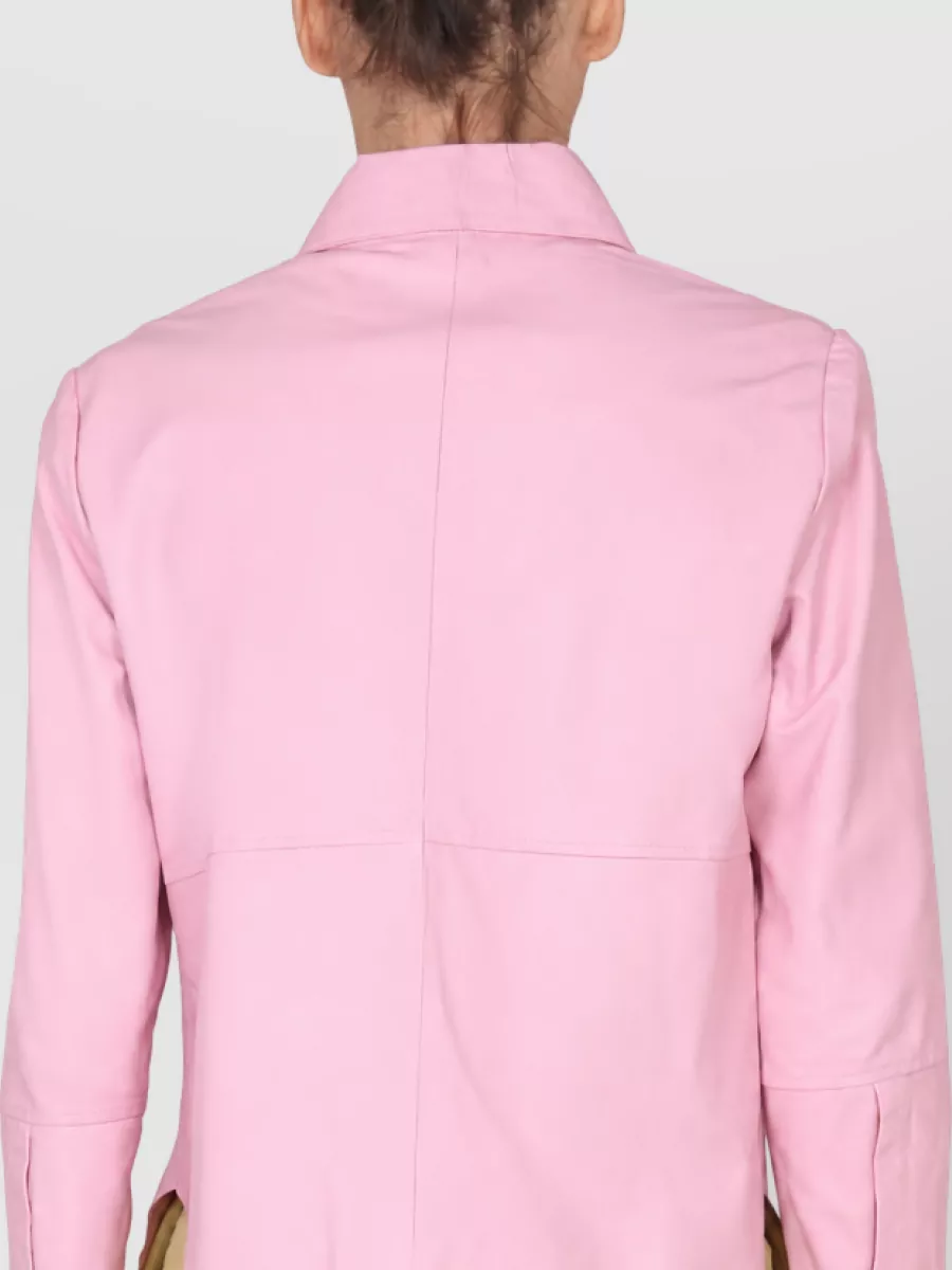Alysi Leather Fitted Jacket