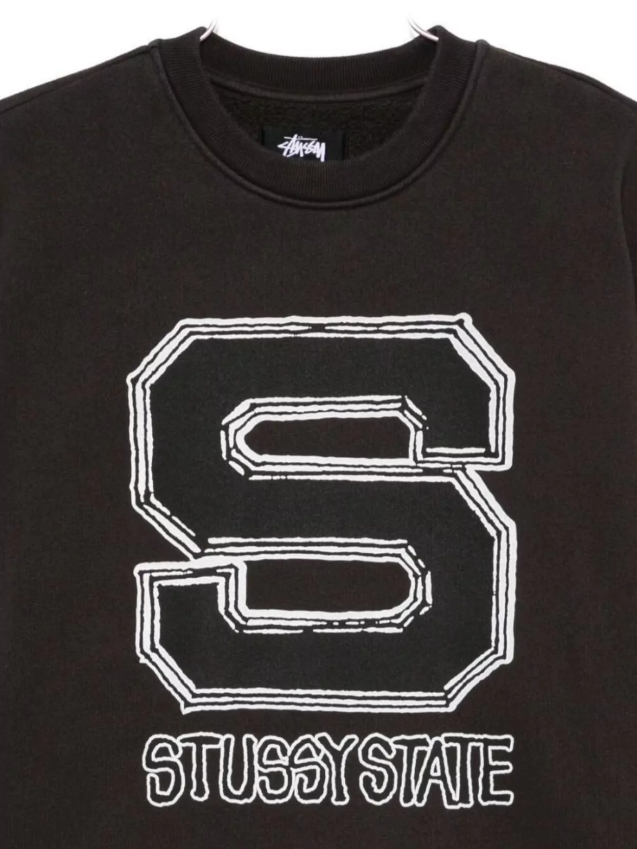 Stüssy Graphic Print Crew Neck Long Sleeve Sweater