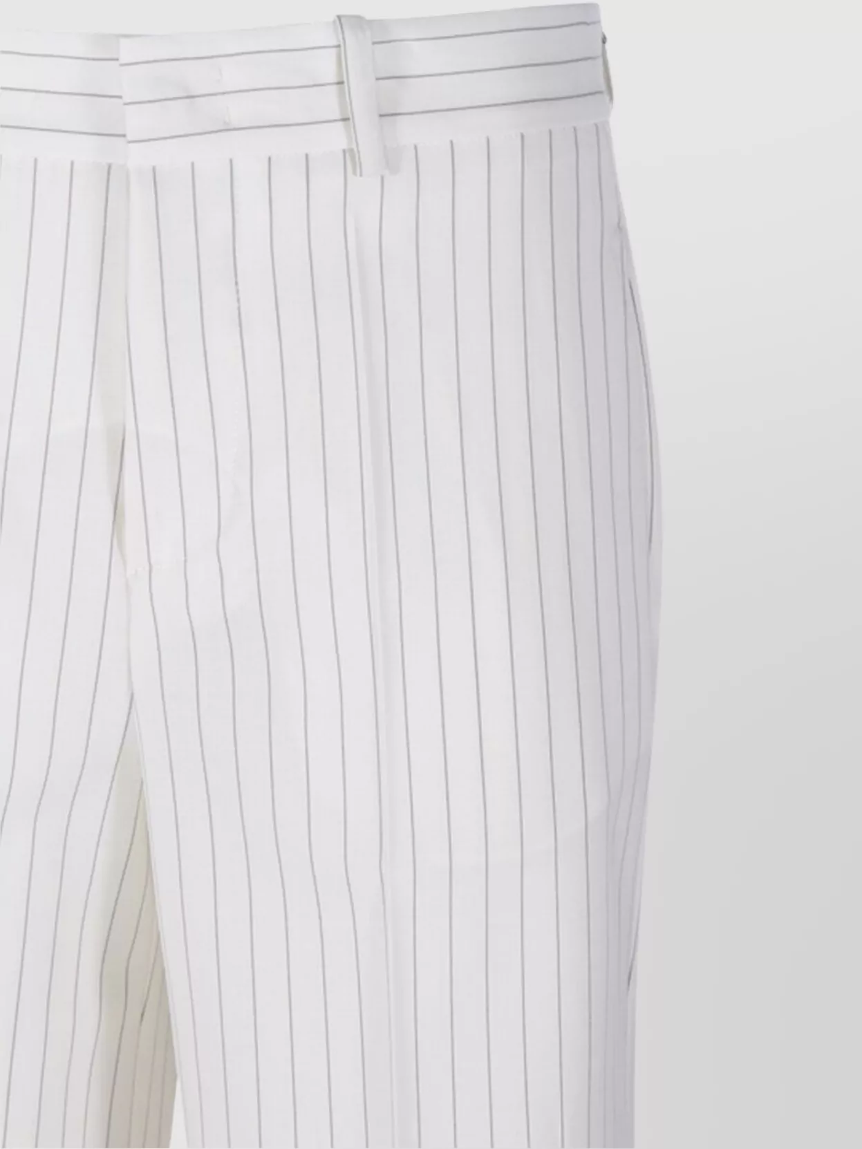 Shop P.a.r.o.s.h Striped Trousers With Belt Loops And Pockets
