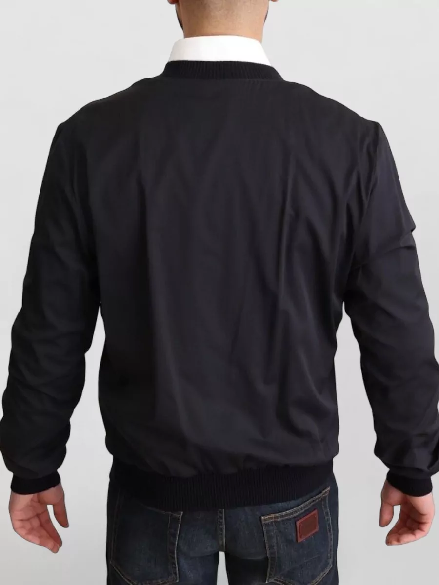 Dolce&Gabbana Silk Leather Bomber Jacket