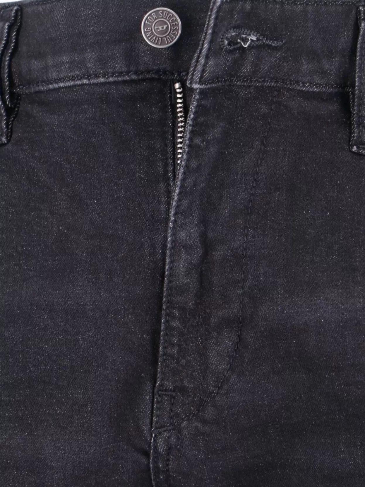 Diesel Straight Trousers With Belt Loops And Contrast Stitching