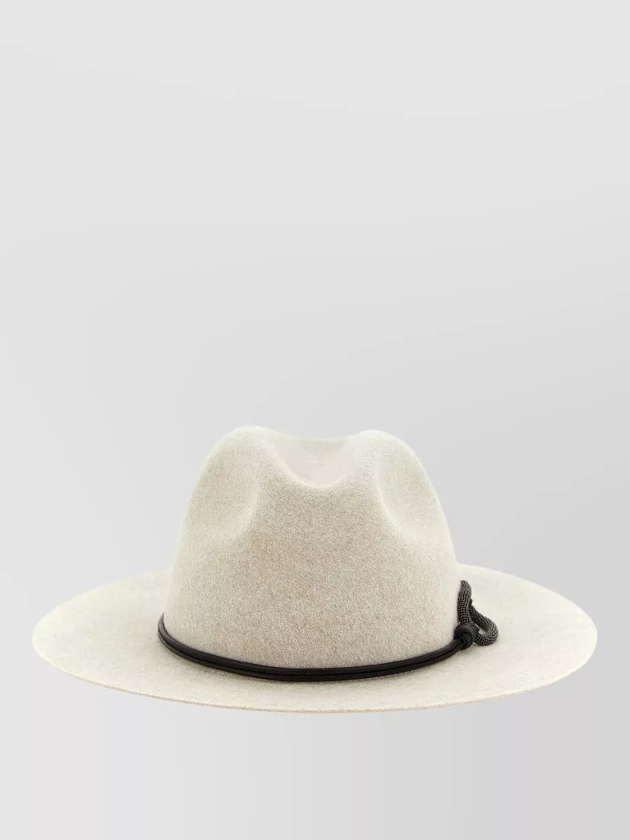 Brunello Cucinelli Felt Wide-Brim Fedora Hat