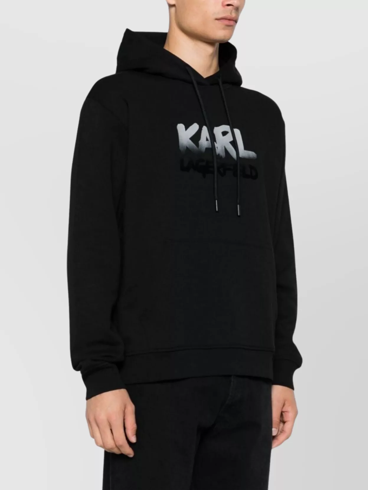 Karl Lagerfeld Logo Hoodie Drawstring Hood