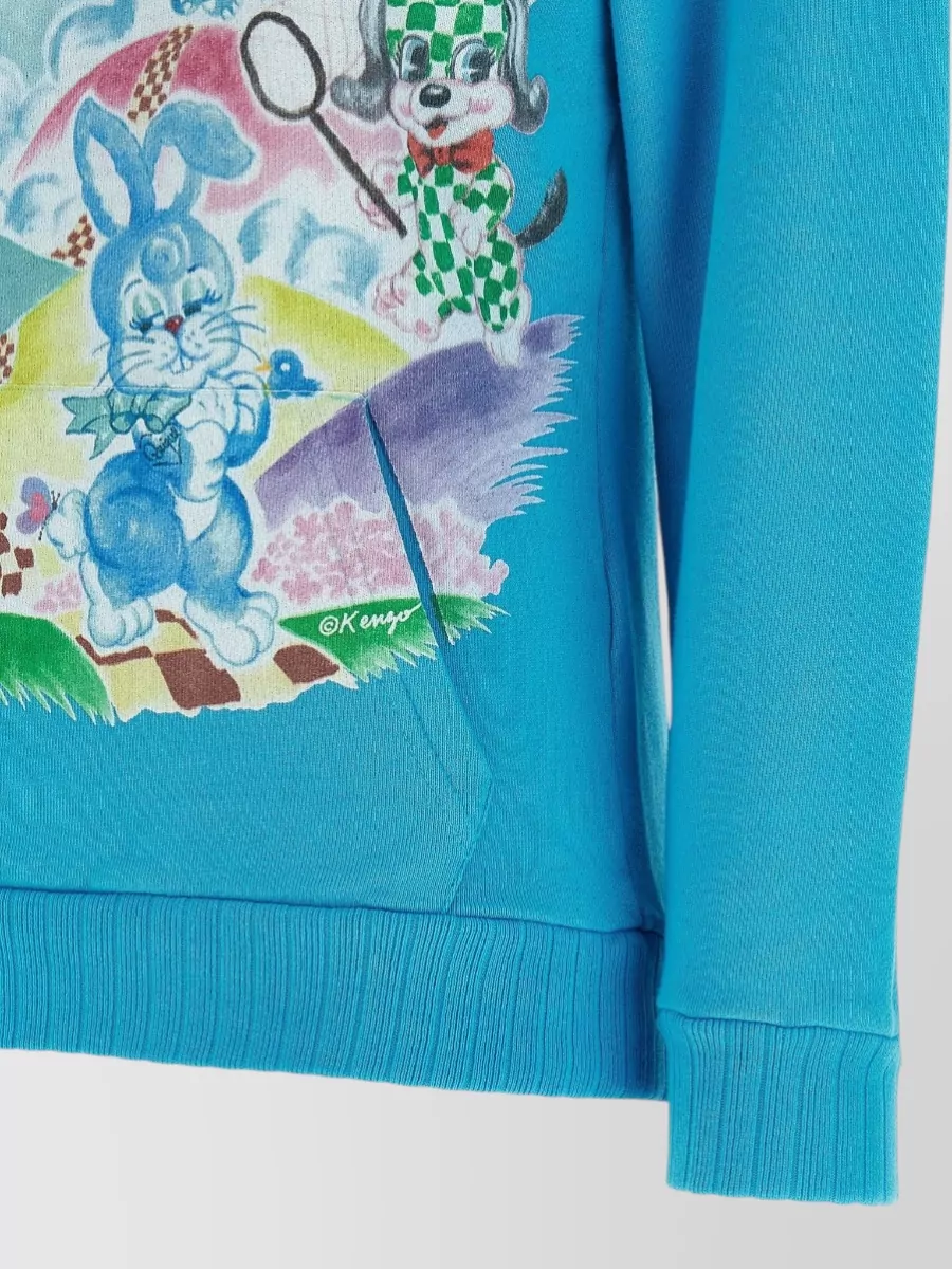 Kenzo Cotton Graphic Print Hoodie