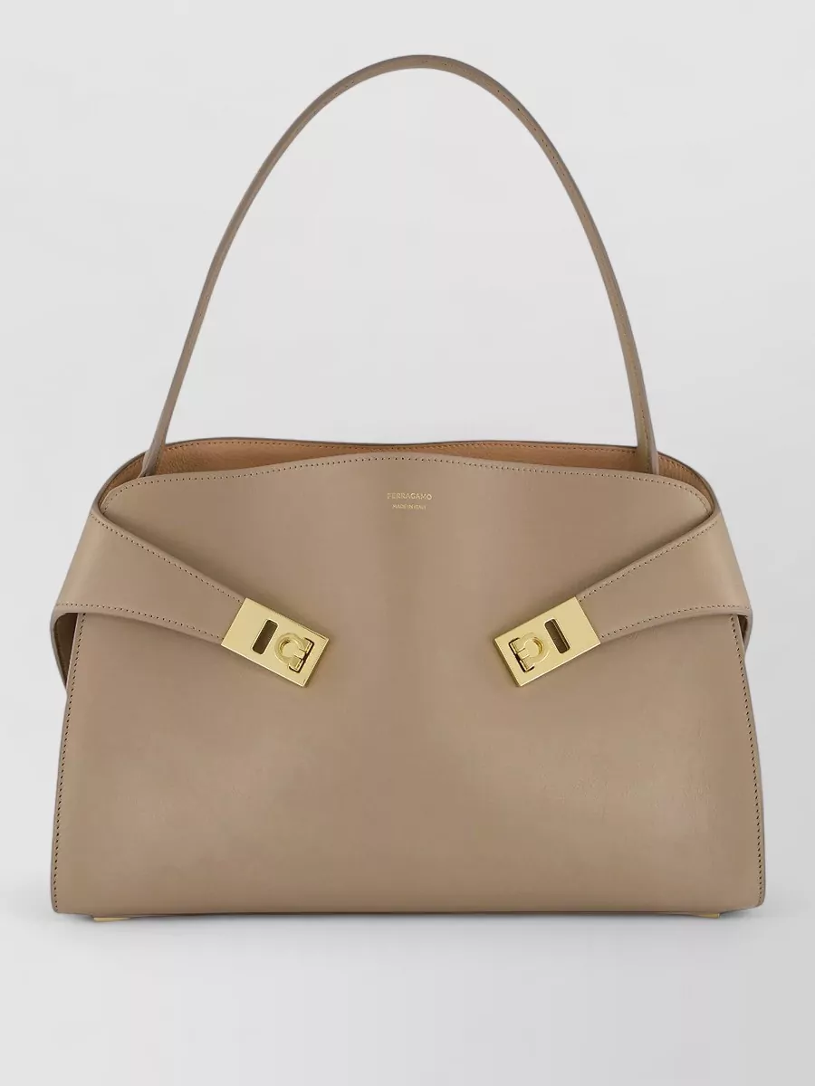 Ferragamo the hug bag medium leather tote bag