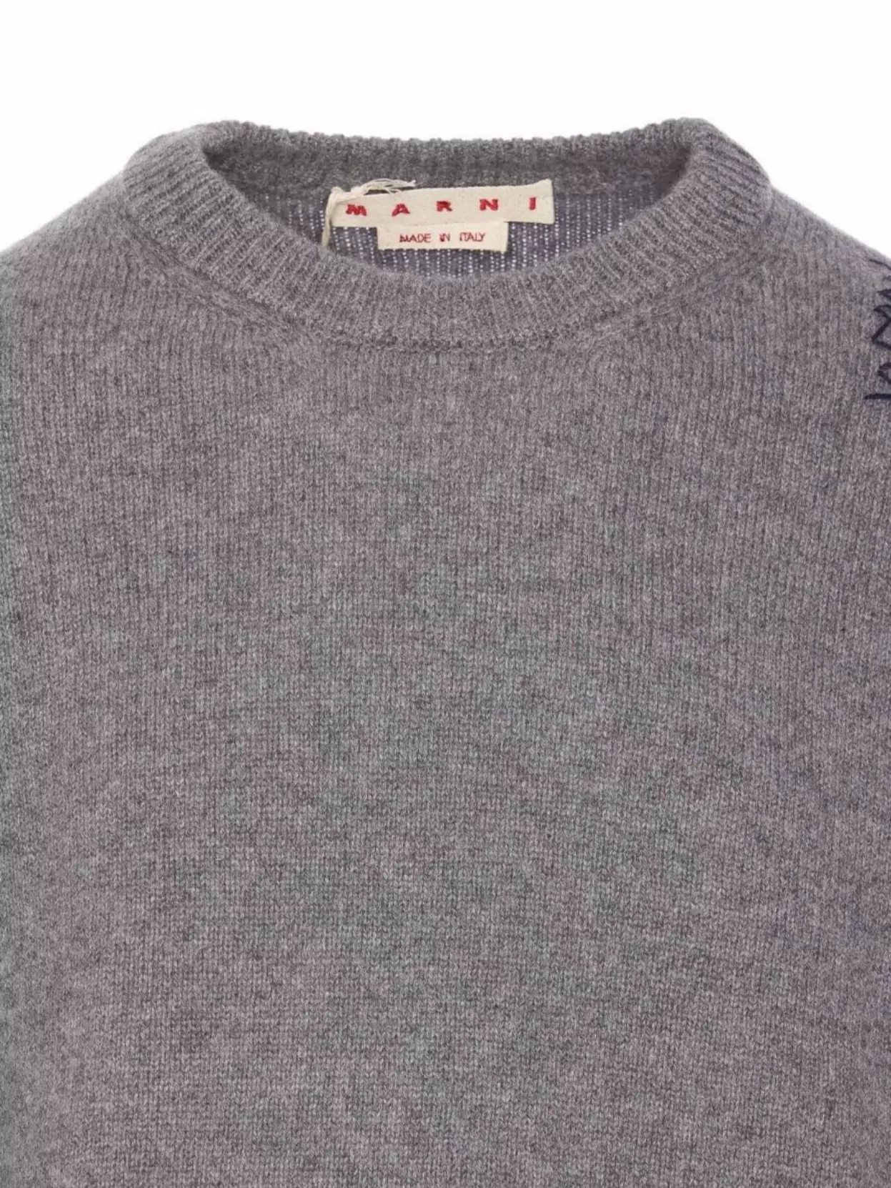 Marni Crew Neck Embroidered Detail Long Sleeves