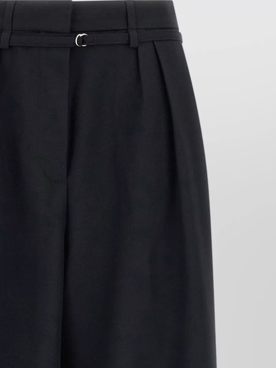 Dries Van Noten Wool High-Rise Wide-Leg Peacha Trousers