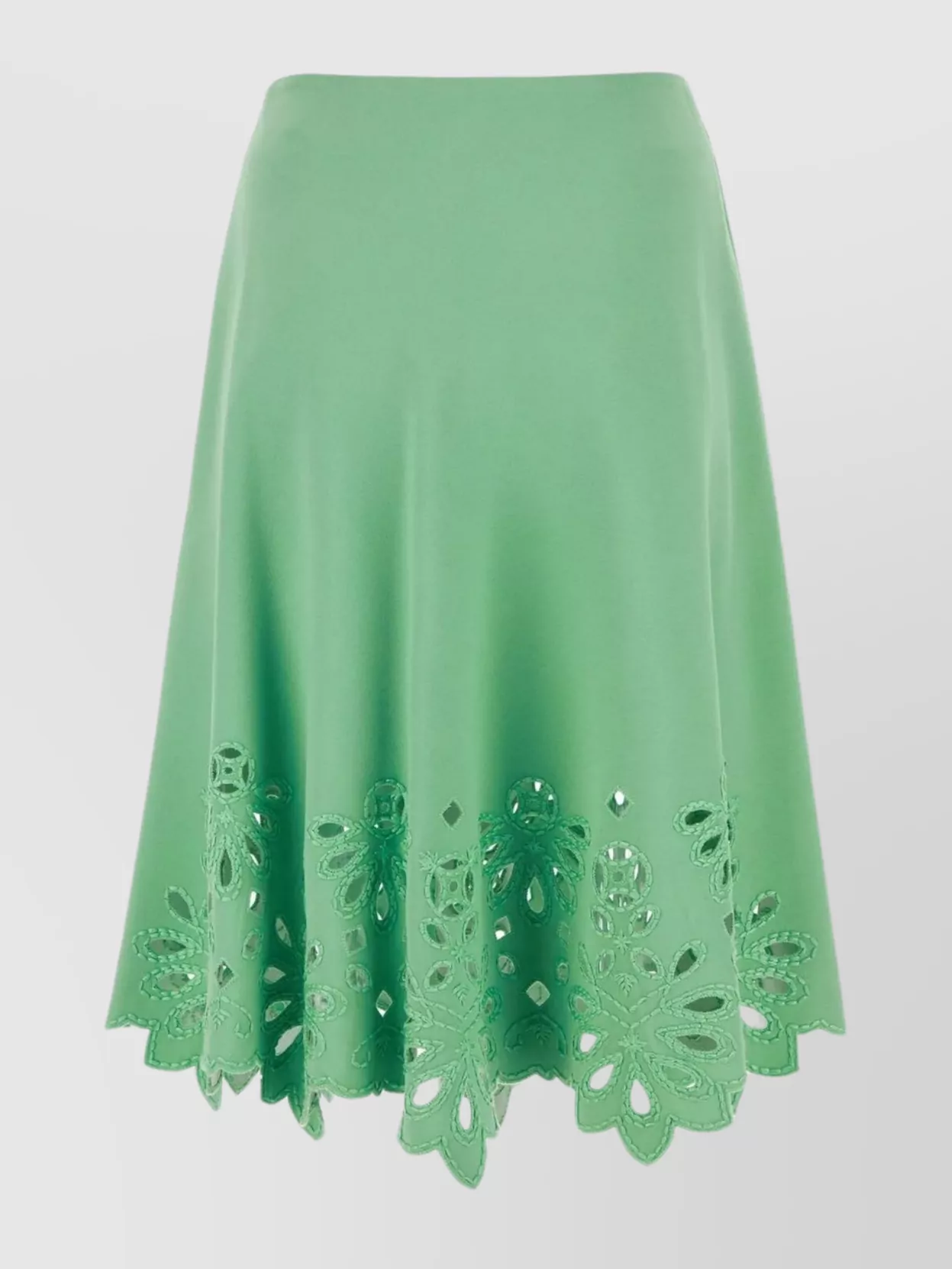 Shop Ermanno Scervino Flared A-line Skirt With Cut-out And Embroidered Accents