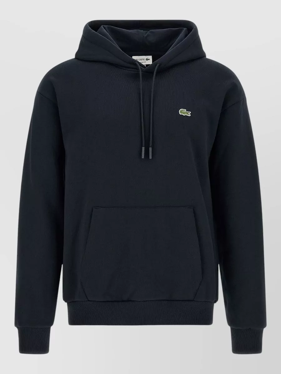 Lacoste cotton blend relaxed fit hoodie