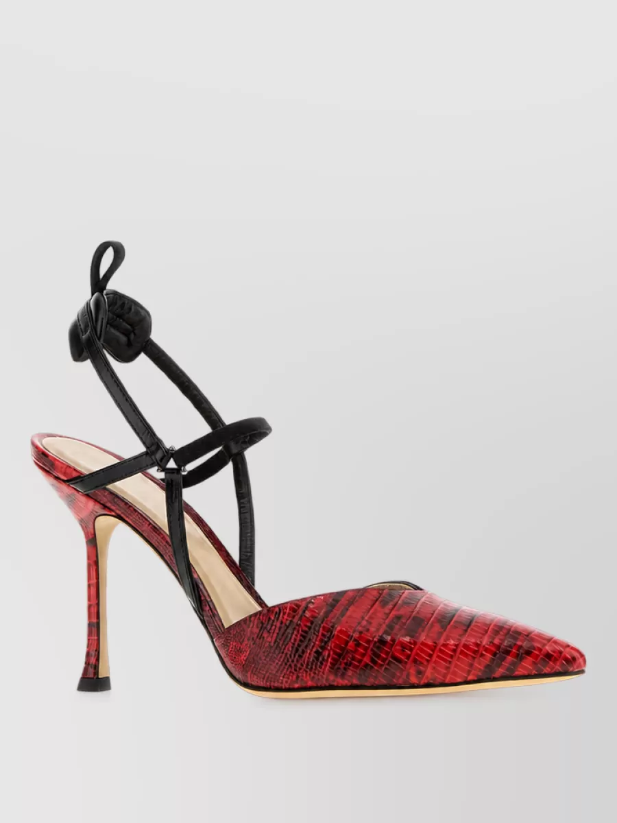 Fendi leather printed pumps