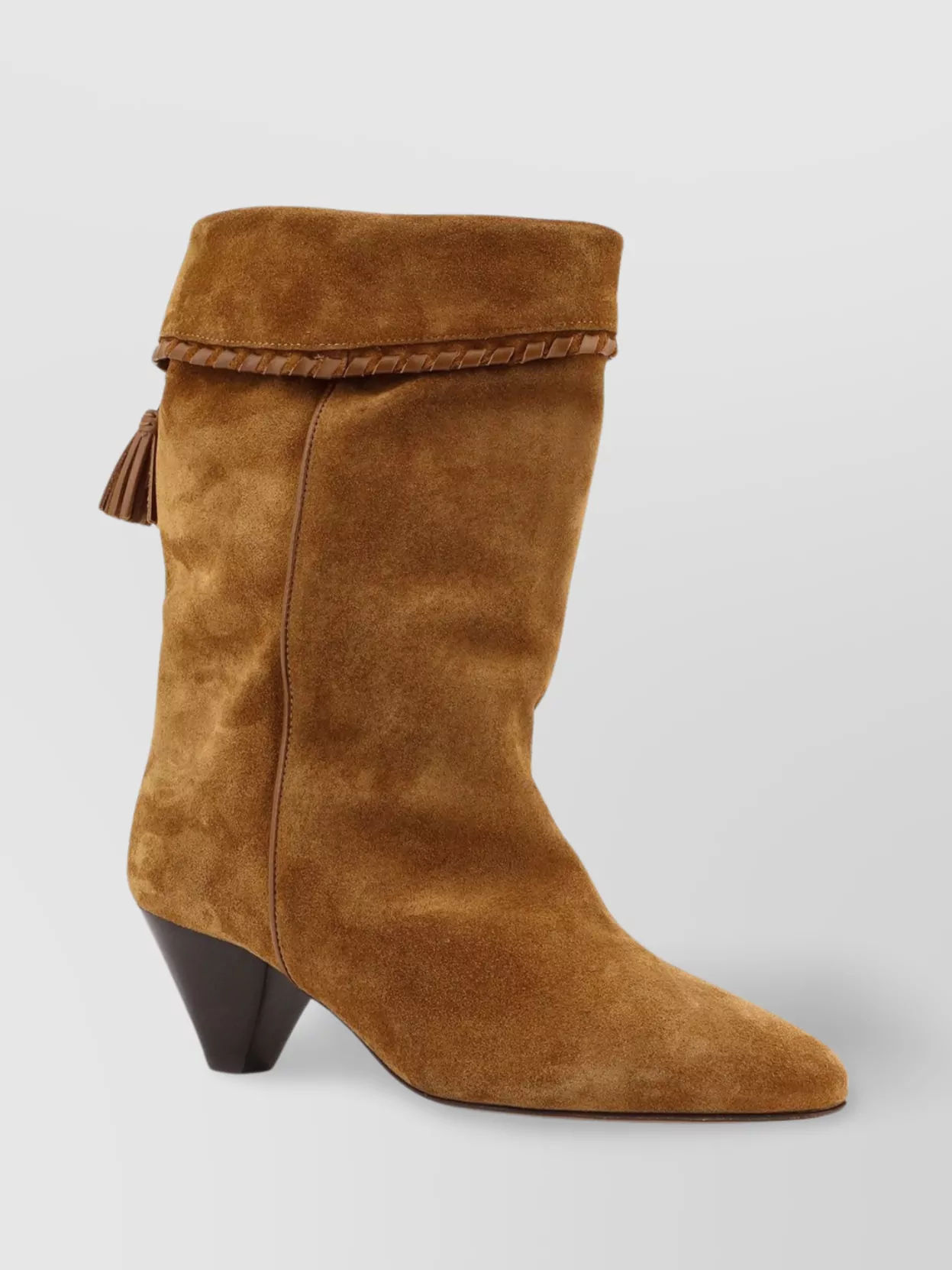 Isabel Marant Tassel Suede Boots Cone Heel