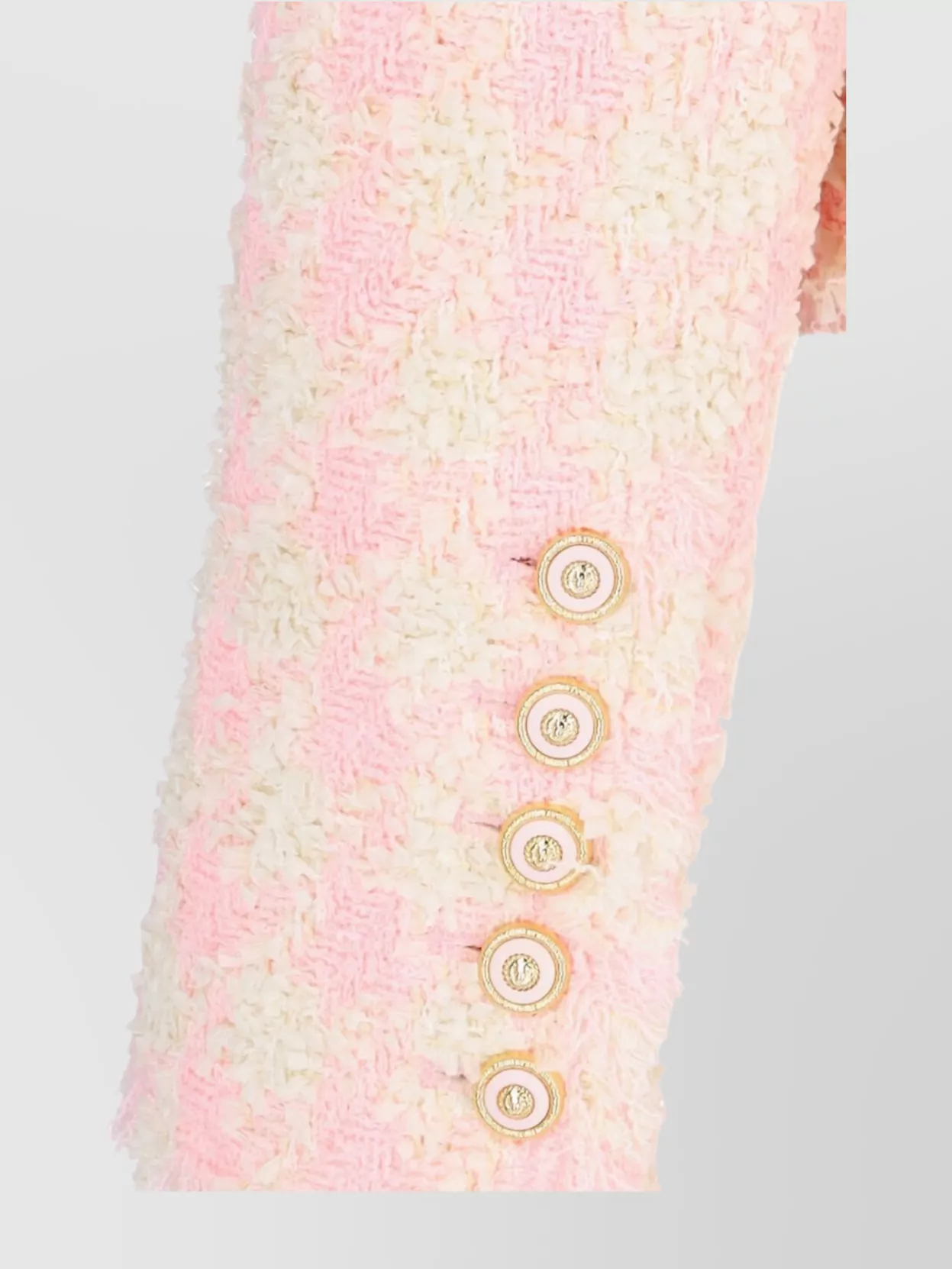 Balmain Textured Fabric Jacket Gold-Tone Buttons