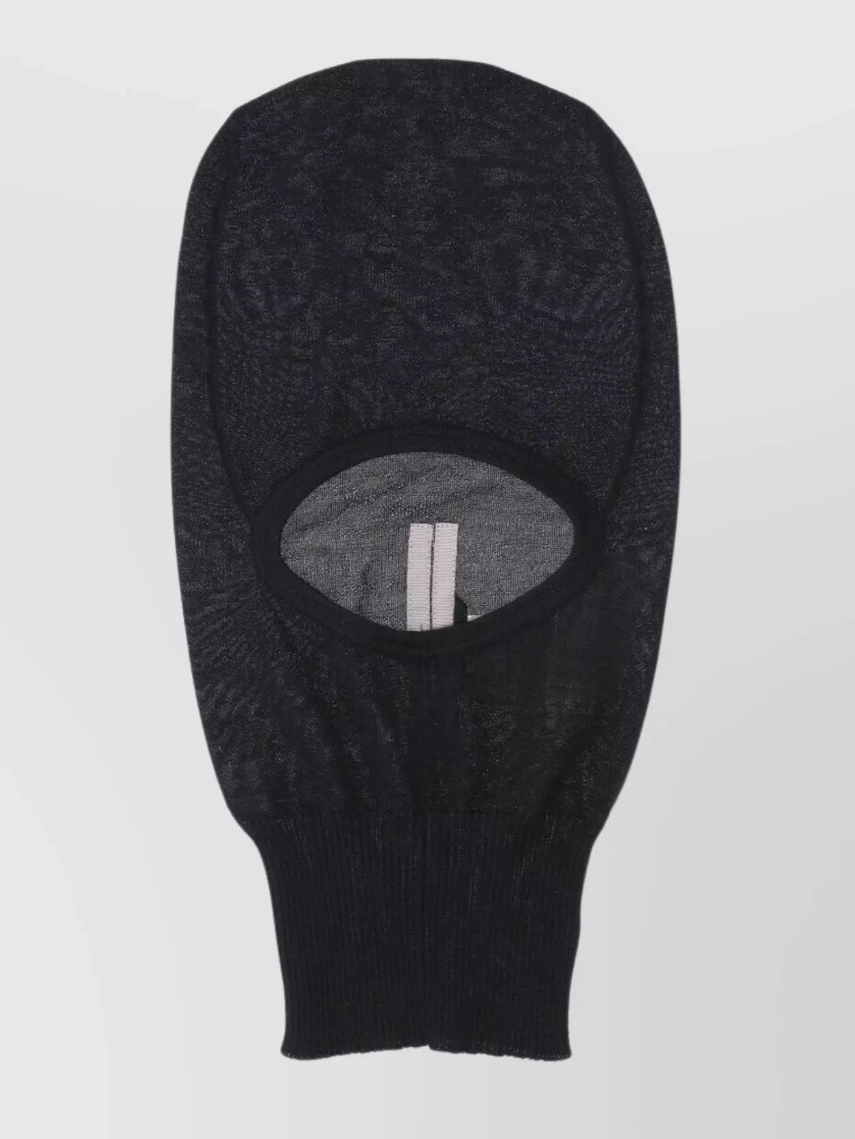 Rick Owens Cut-out Front Cashmere Balaclava With Raw Edges