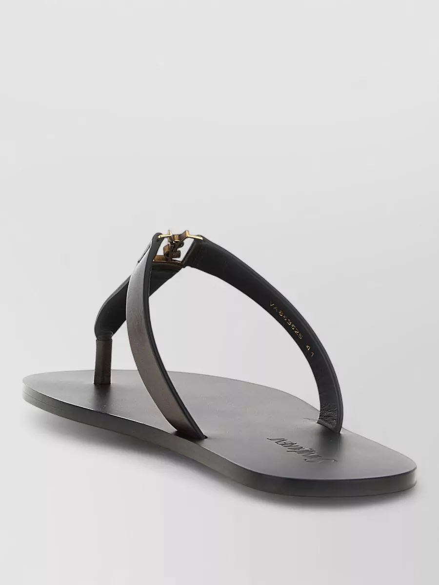 Saint Laurent Leather Babylone Thong Sandals