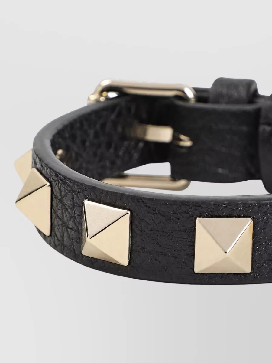 Valentino Leather Rockstud Bracelet