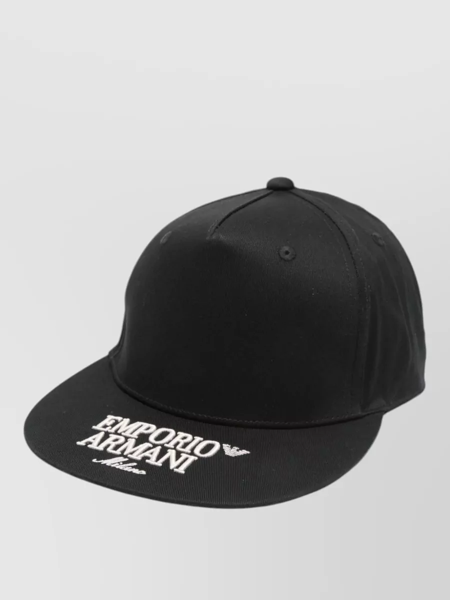 Emporio Armani cotton logo baseball cap