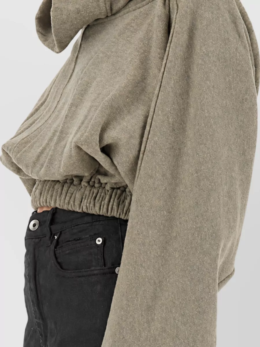 Rick Owens Drkshdw Cropped Hooded Sweatshirt