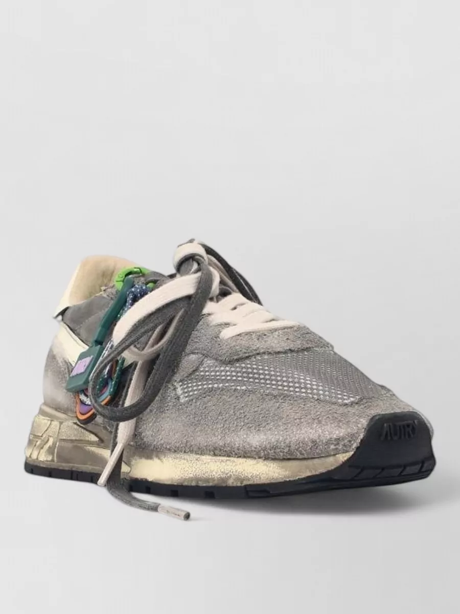 Autry mesh and suede low-top sneakers