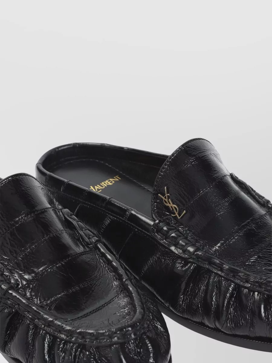 Saint Laurent Leather Backless Mules