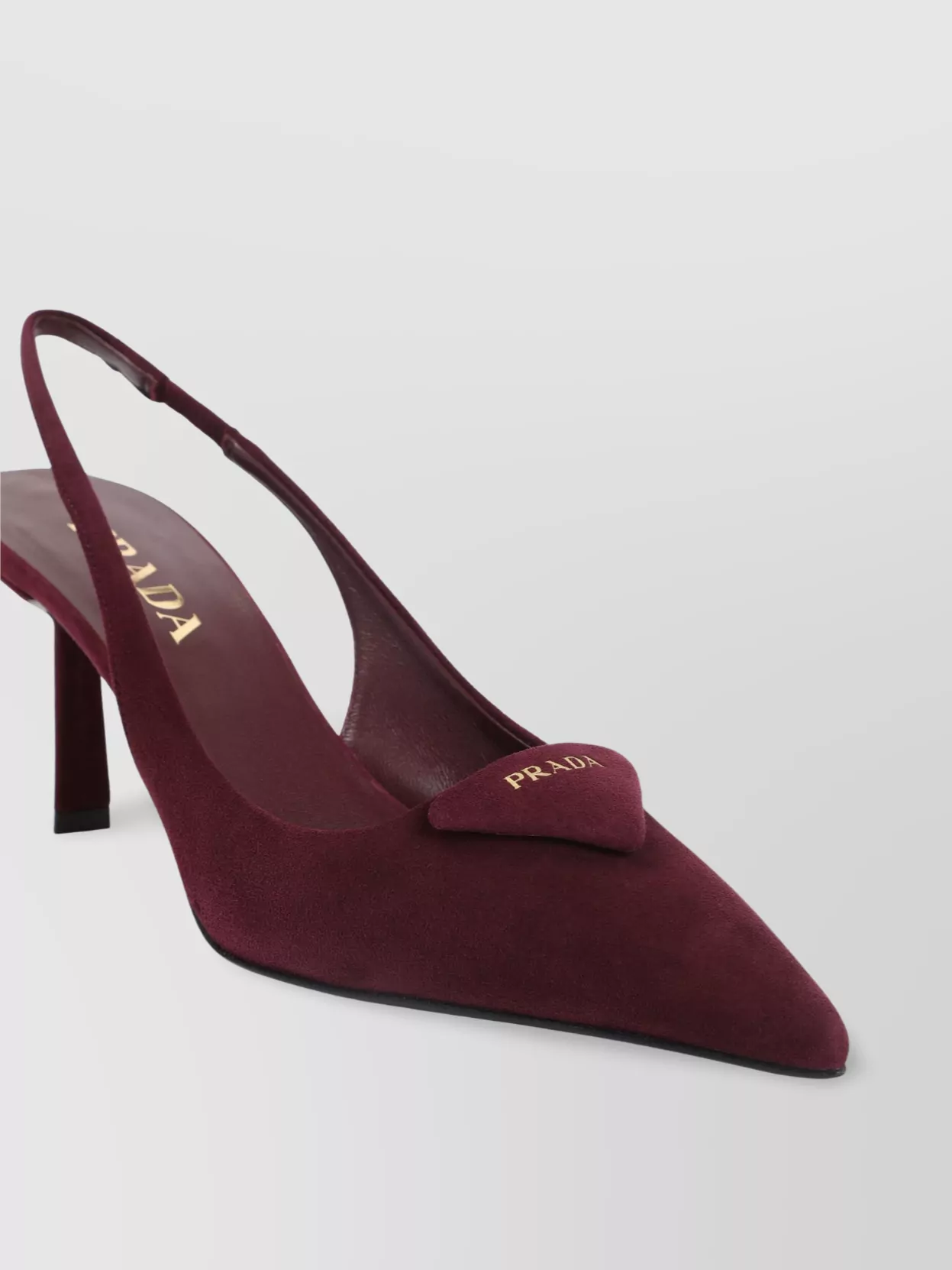 Prada Pointed toe leather slingback pumps | The Fashion Square
