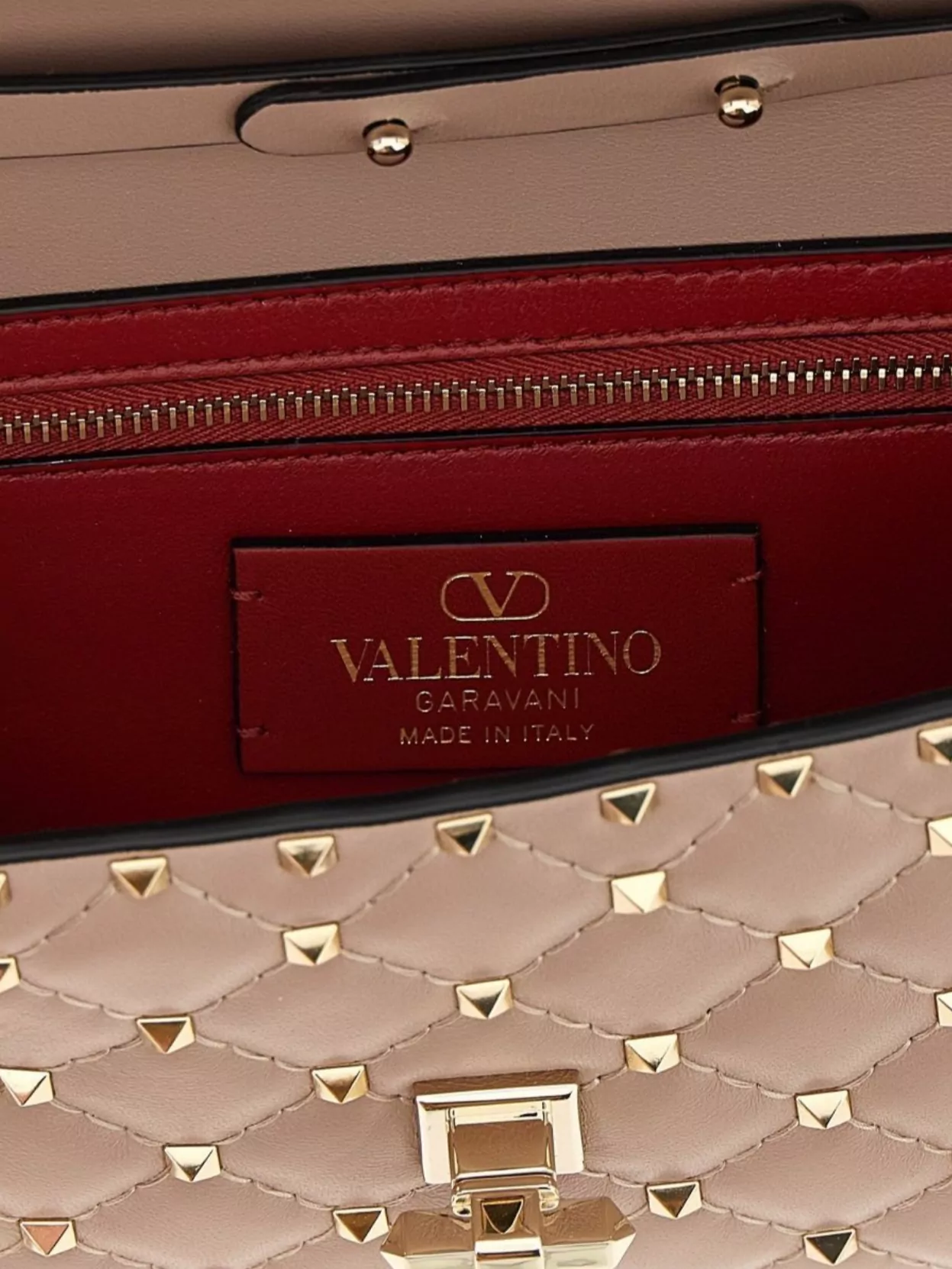 Valentino Spike Quilted Chain Strap Shoulder Bag