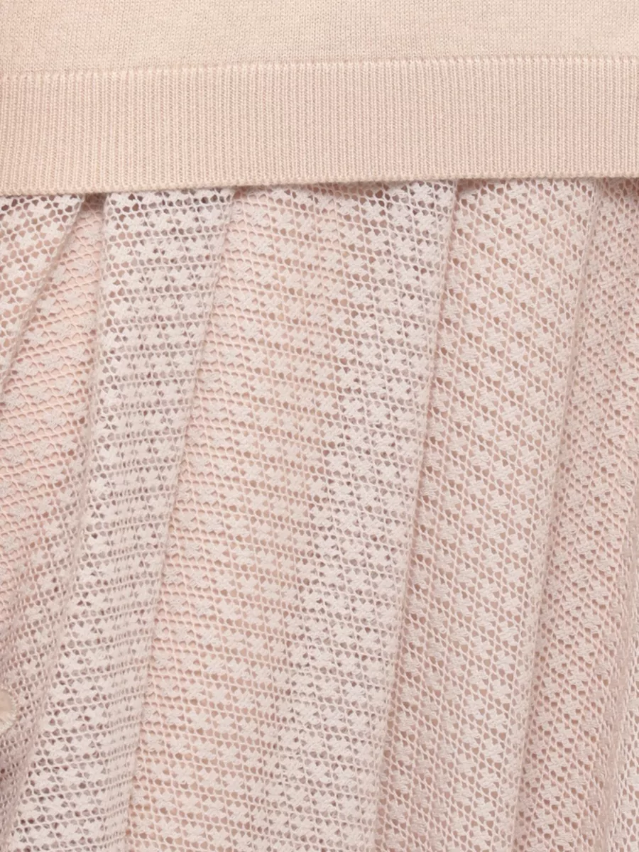 Fabiana Filippi Fine-Knit Wool-Cotton Crewneck Midi Dress