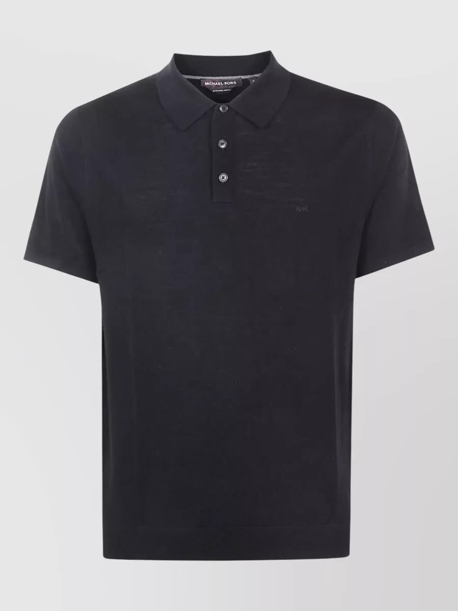 Michael Kors Merino wool short-sleeve polo shirt