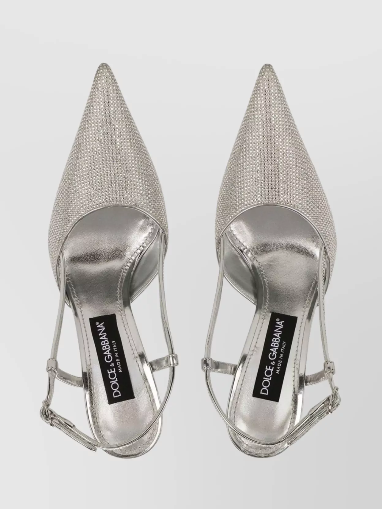 Dolce&Gabbana Rhinestone Pointed Toe Slingback Pumps