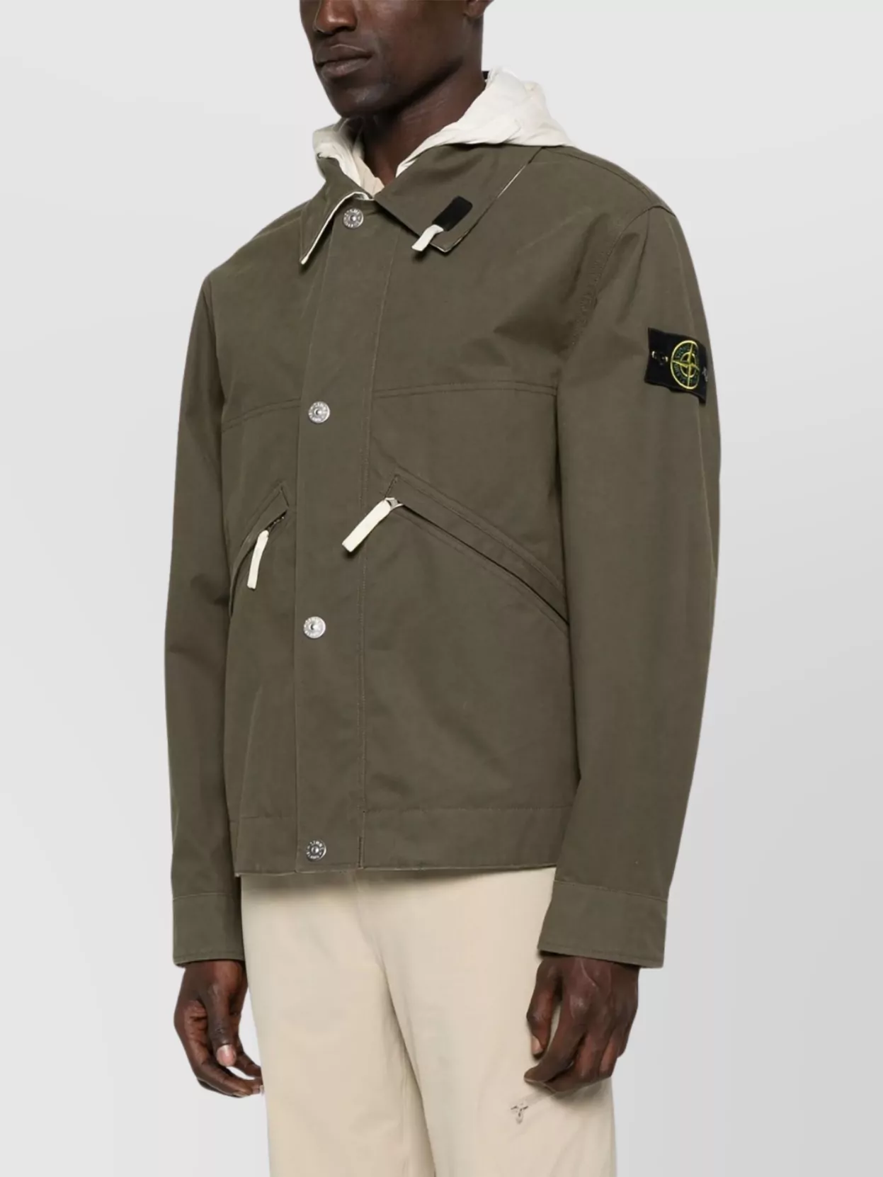 Stone Island Men's Hooded Cotton Jacket