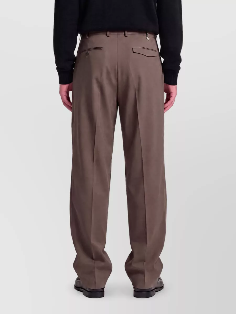 Pt Torino Virgin Wool Mid-Rise Soft-Leg Tailored Trousers