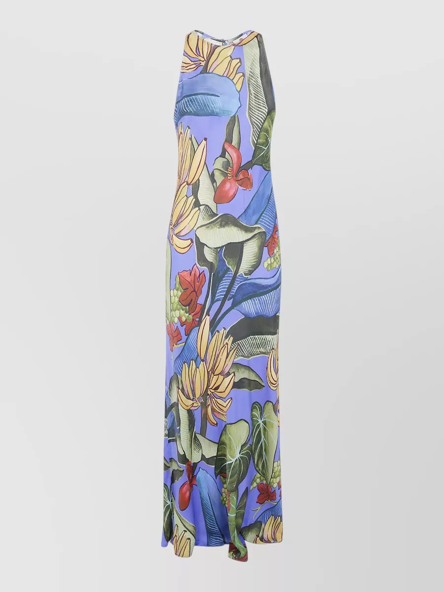 Farm Rio banana grapes sleeveless maxi dress