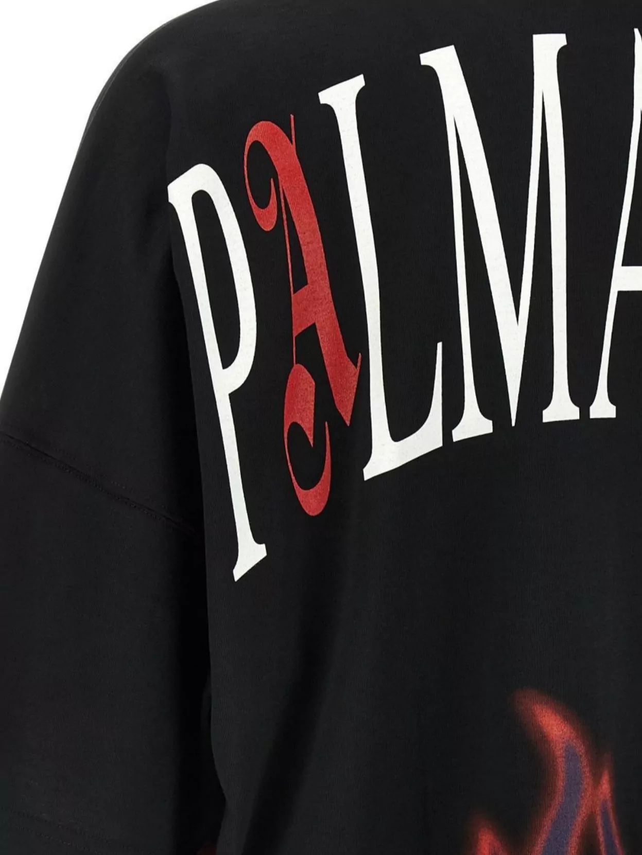 Palm Angels 'Fire' Crew Neck T-Shirt
