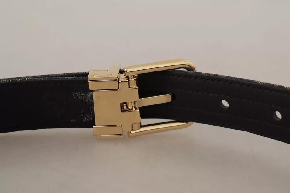 Dolce&Gabbana Leather Jacquard Belt