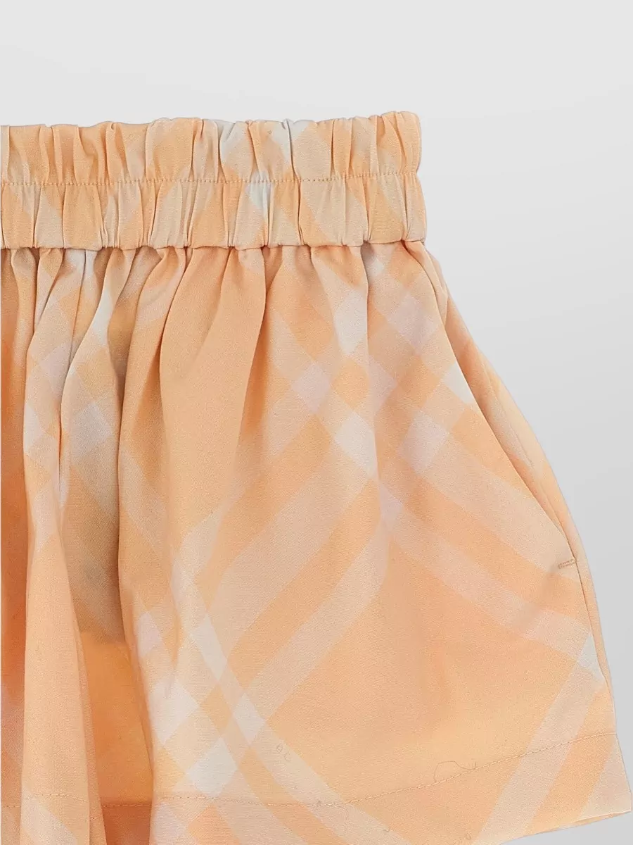 Burberry Check-Print Cropped Shorts
