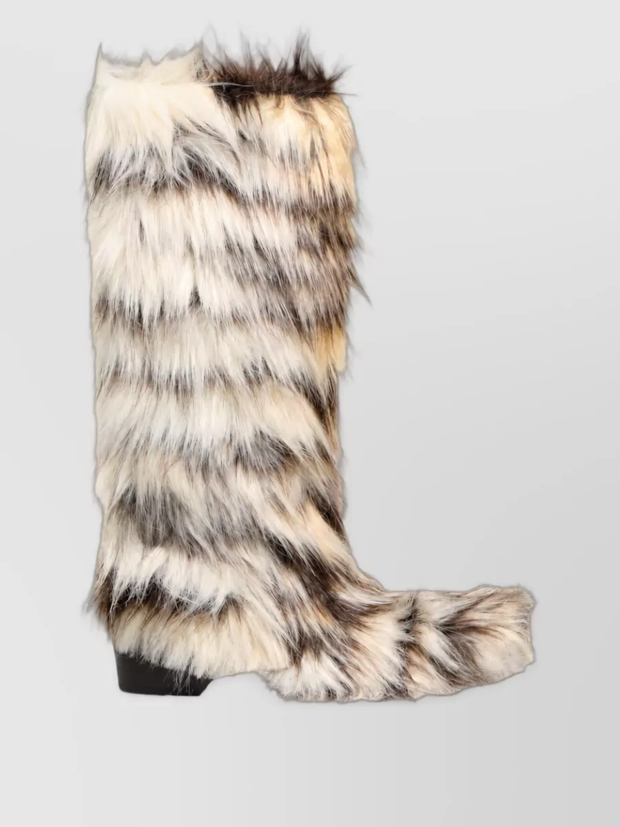 Dolce&Gabbana Faux Fur Knee-High Boots