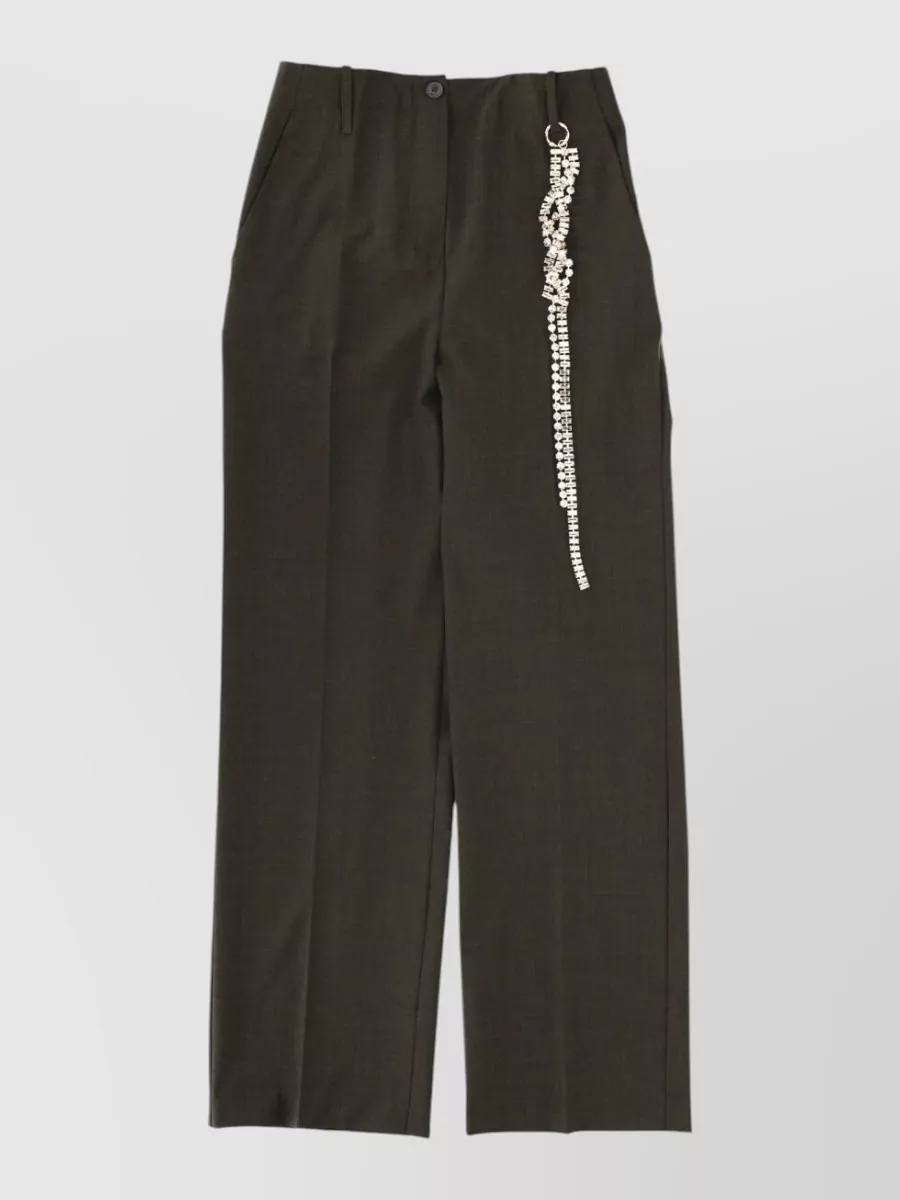 Circus Hotel Virgin wool straight-leg tailored trousers