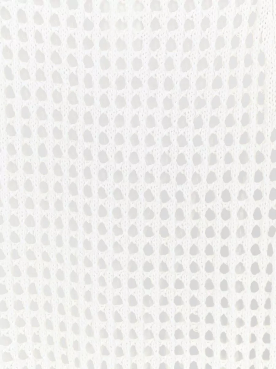 Max Mara Cotton Openwork Knitted Straight Skirt