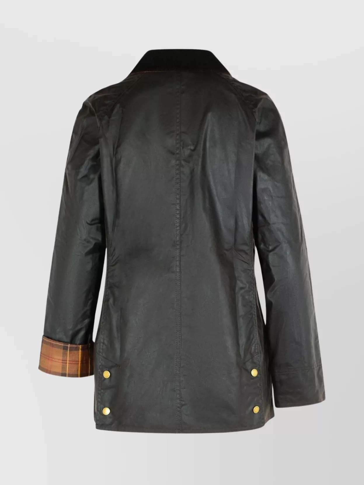 Barbour Cotton Jacket With Collared Neck And Flap Pockets In Gray