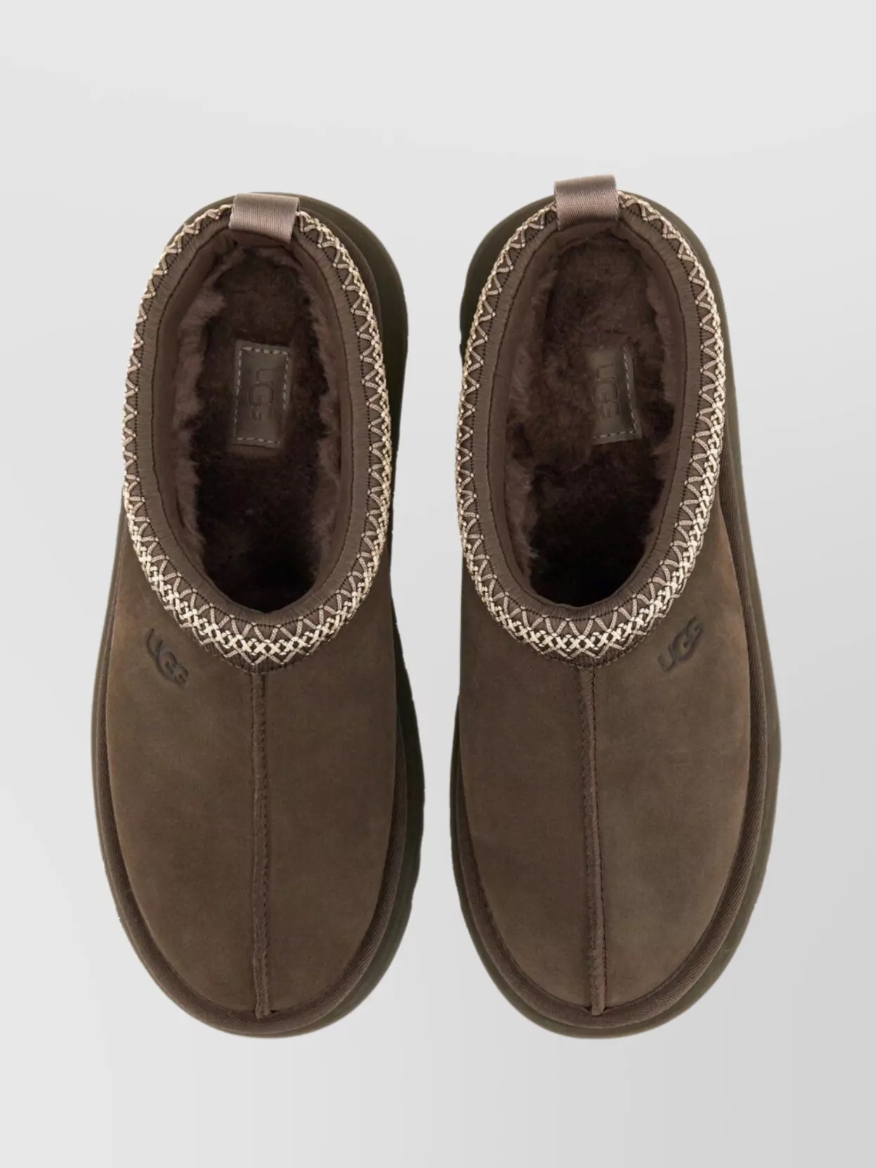 Shop Ugg "tazz" Embroidered Trim Flat Sole Slippers