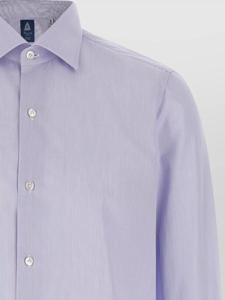 Finamore Cotton Micro Striped Shirt