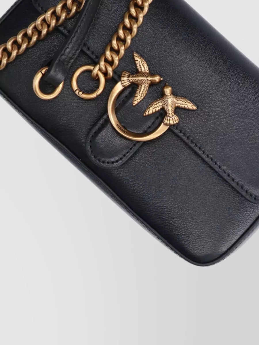 Pinko Love Bag Leather Clutch Bag