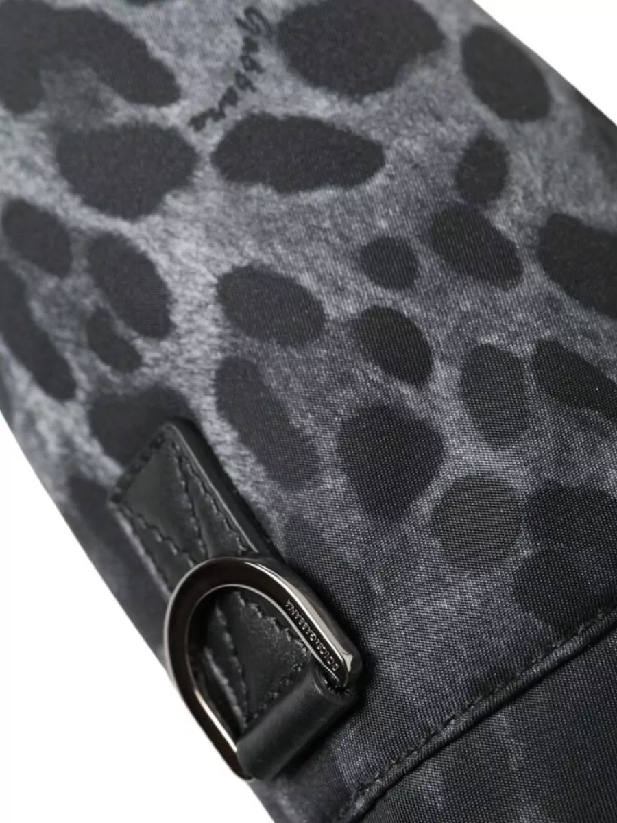 Dolce&Gabbana Leopard-Print Nylon Bottle Cage Bag
