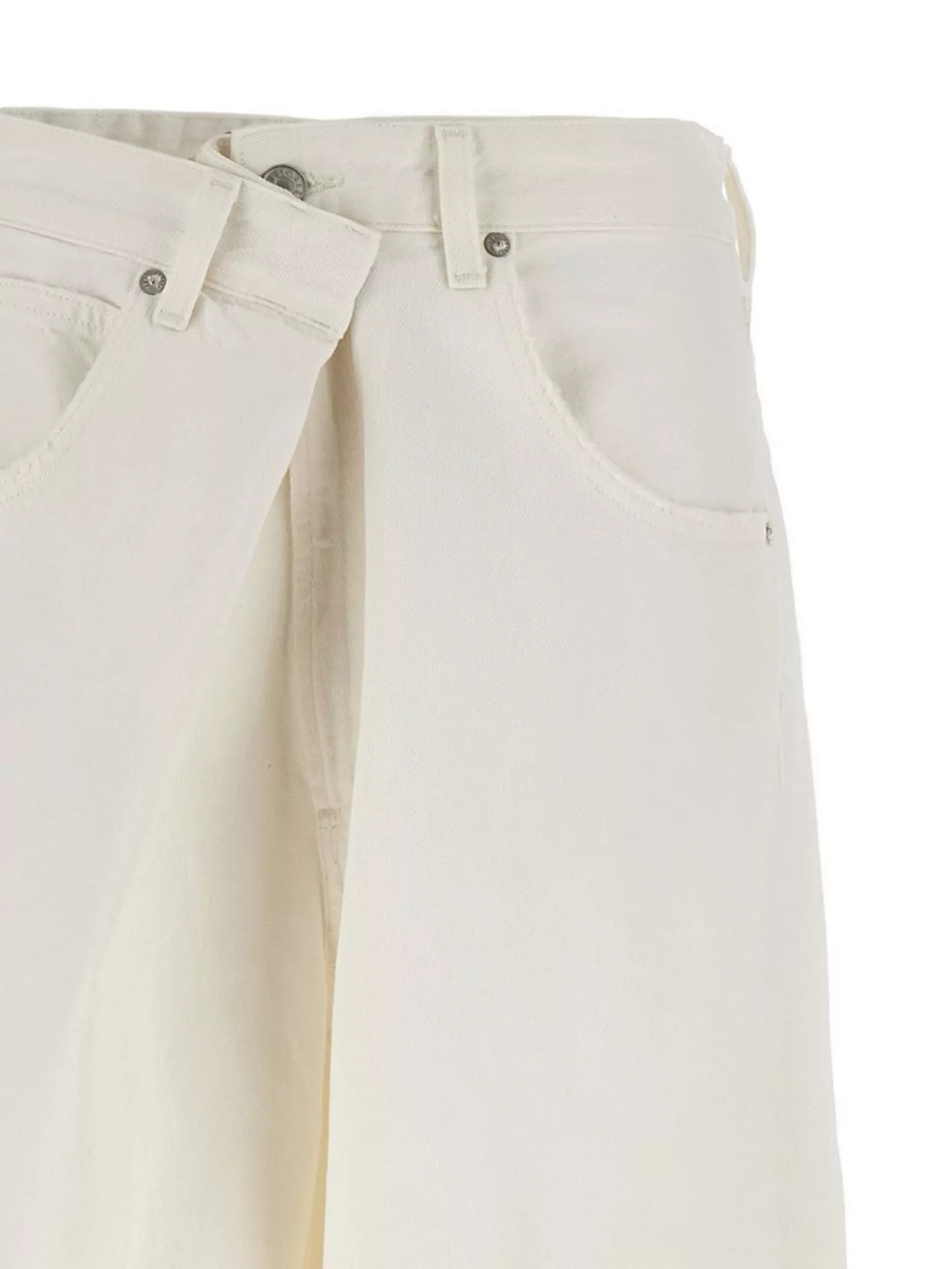 Agolde 'Folded Vana' Wide-Leg Trousers With Front And Back Pockets
