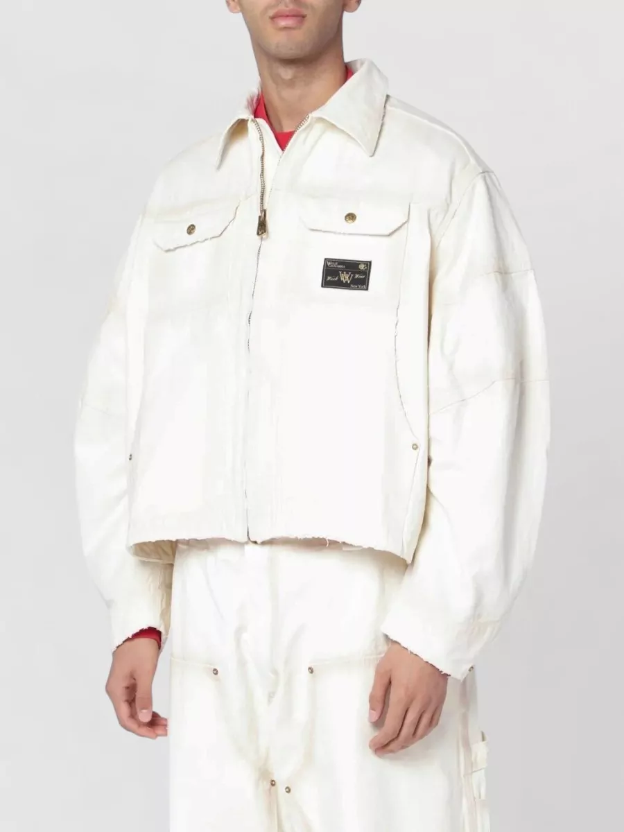 Willy Chavarria Washed effect single breasted jacket