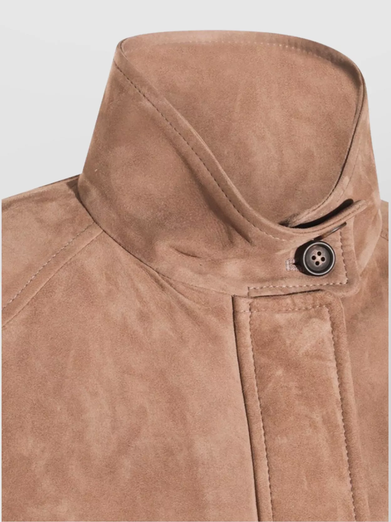 Brunello Cucinelli Leather Jacket With Button Detail And Front Pockets