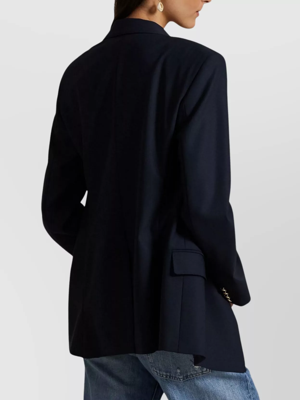 Ralph Lauren Double-Breasted Blazer Gold-Tone Buttons
