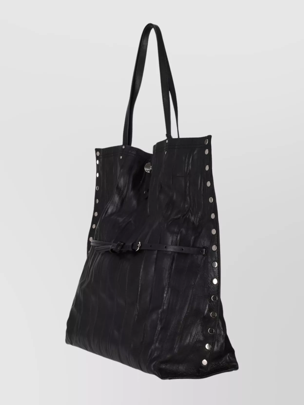Zanellato Textured Tote Bag Featuring Studded Accents