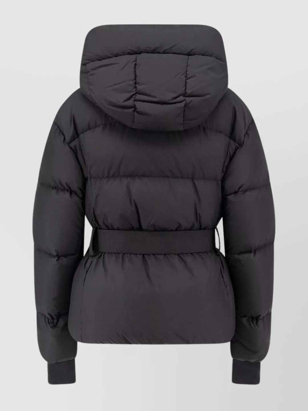 Moncler Adjustable Hooded Nylon Down Jacket In Black